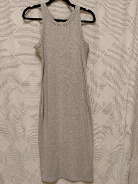 H&M Ribbed Gray Sleeveless Women's Dress Size Small